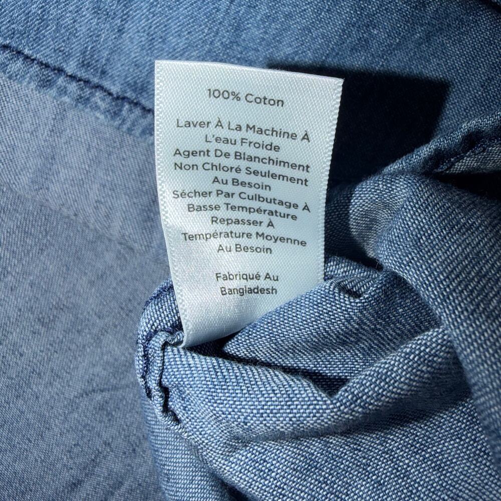 Talbots Button Back Womens Size Large Chambray Lo… - image 3